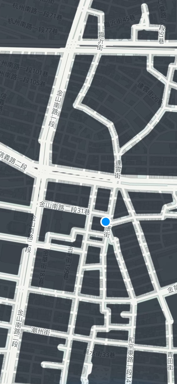 迷霧地圖:家附近走過的街道清出來,拉遠是全台灣走過的路線